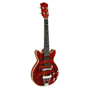 Full Solid Ukulele Jazz Electric Ukulele Double Cutaway